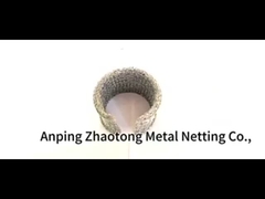 Gewoon geweven roestvrij staal gebreide gaas rollen maatgrootte zilver geel