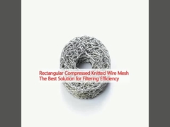 Rectangular Compressed Knitted Wire Mesh De beste oplossing voor filtering efficiëntie