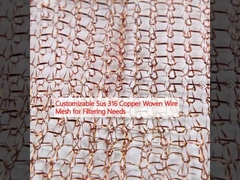 Aanpasbaar Sus 316 Koperen Geweven Draad Mesh voor het filteren van behoeften