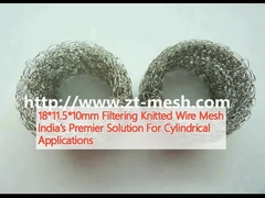 18*11.5*10mm Filtering Gebreide Draad Mesh India's voornaamste oplossing voor cilindrische toepassingen