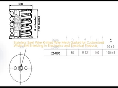 Gaskets met gebreide draad van roestvrijstalen draad voor EMI-bescherming op maat in elektronica en elektrische producten