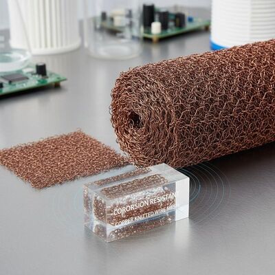 Corrosiebestendig koperen gebreide draadnet Ontworpen voor elektromagnetische afschirming en industriële filtratie toepassingen