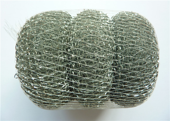 Het op zwaar werk berekende 410 Roestvrij staal het Schoonmaken Bewijs Pan Scrubber van de Bal50g Geur