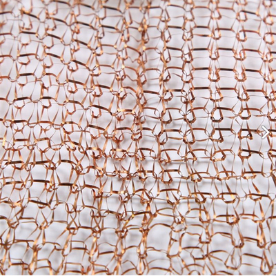 Hole 2*3mm Compressed Knitted Wire Mesh Hoogtemperatuurweerstand