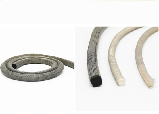 OEM Gebreide Draad Mesh Gasket Stainless Steel 0.55mm 12x6mm Gat voor Verbinding