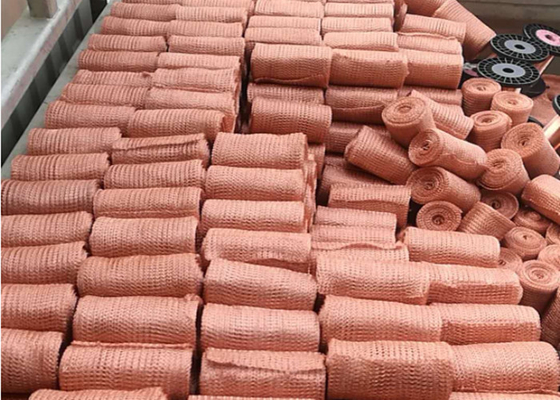 8mm SS304 Gebreide Mesh Fabric ODM Weerstand Op hoge temperatuur 800 Graden