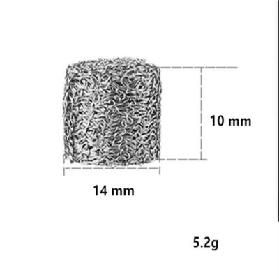 Samengeperste Gele Gebreide Draad Mesh Gasket Dia 50mm voor Oliefilter
