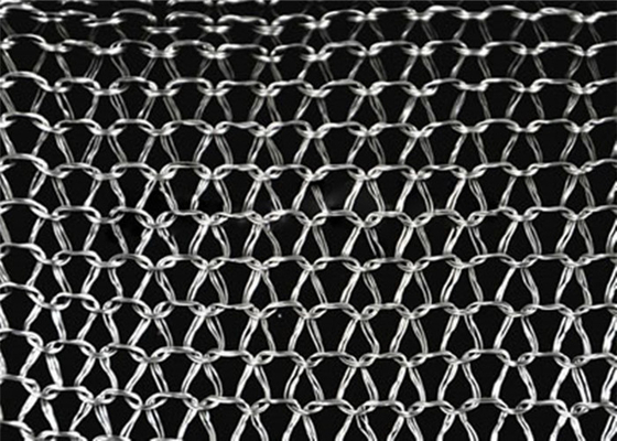 SS Gebreid Mesh Fabric 4*5mm Mesh Hole Gas Liquid AISI 301 voor Ruitverwarmer