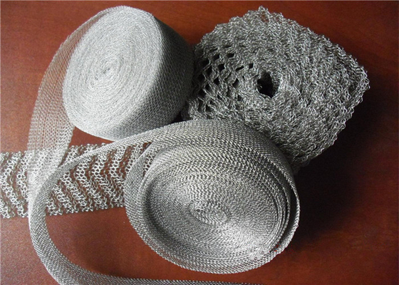 OEM Enig Draad Gebreid Mesh Fabric Stainless Steel 0.23mm 25mm Breedte voor Filtratie