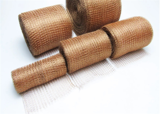 Koper Gebreid Draadnetwerk 40cm 50cm Breedte 0.18mm Draad Dia Herringbone Surface