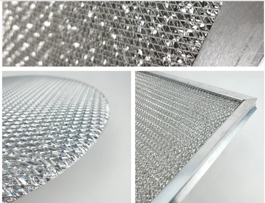 Multilayer van de het Netwerkoem Samengeperste Honingraat van de Aluminiumfilter van de de Luchtopening Zilveren Kleur