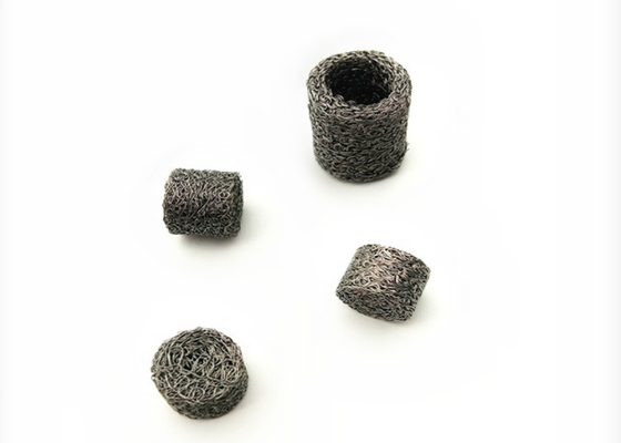 Dia 40*20mm Cilinder Gebreide Draaduitlaat Bestand Mesh Gasket Support Rings Alkali