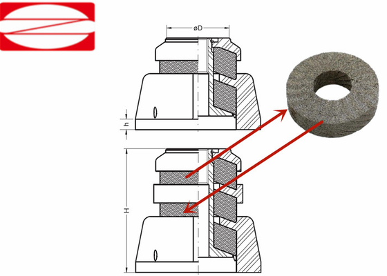 5150mm Hoge Dia 10200mm Samengeperste Gebreide Draad Mesh For Silencers Filtration