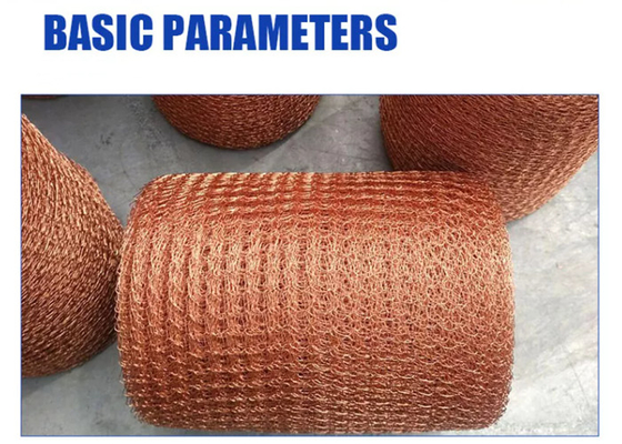Diameter 25.4mm Koper Gebreid Mesh Tin Plated For Rf Shielding en Elektrische Industrie